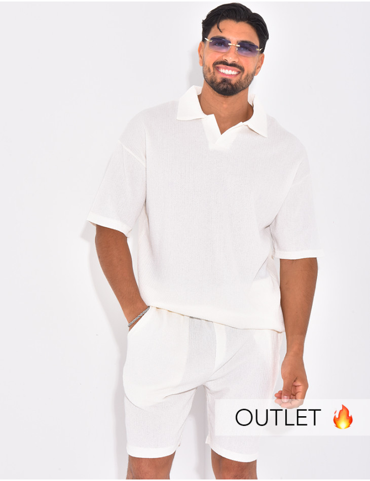 Ensemble texturé short et polo