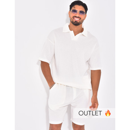 Ensemble texturé short et polo