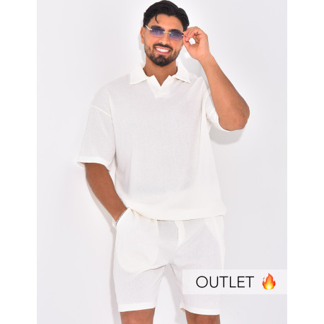Ensemble texturé short et polo