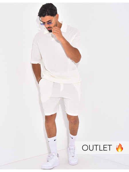 Ensemble texturé short et polo