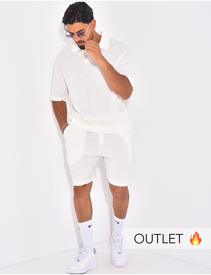 Ensemble texturé short et polo
