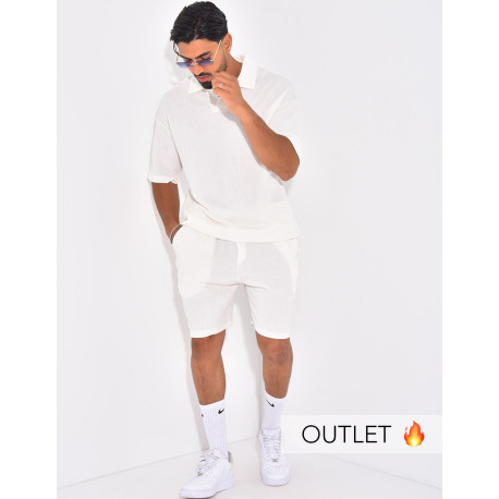 Ensemble texturé short et polo