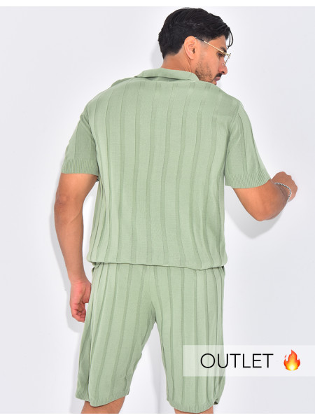 Ensemble côtelé short et polo