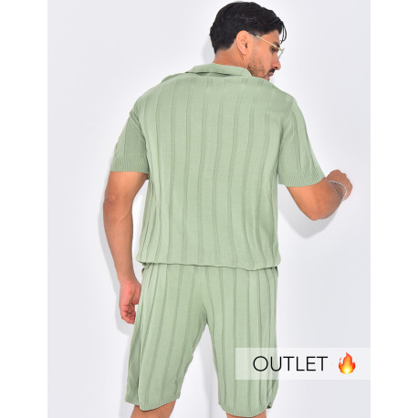 Ensemble côtelé short et polo