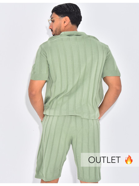 Ensemble côtelé short et polo