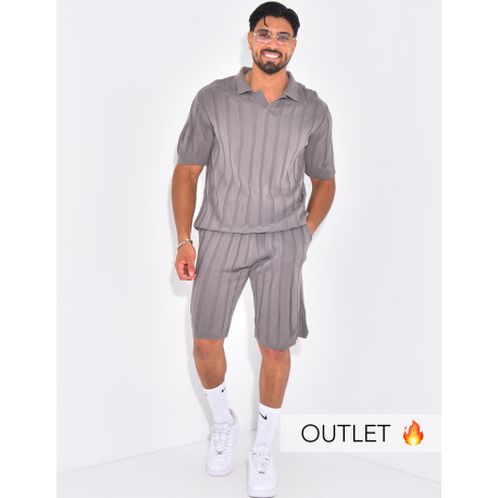 Ensemble côtelé short et polo