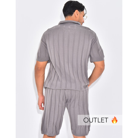 Ensemble côtelé short et polo