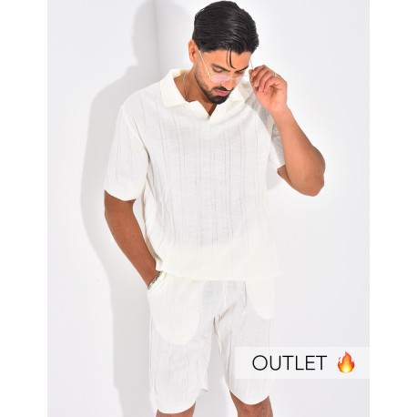 Ensemble côtelé short et polo