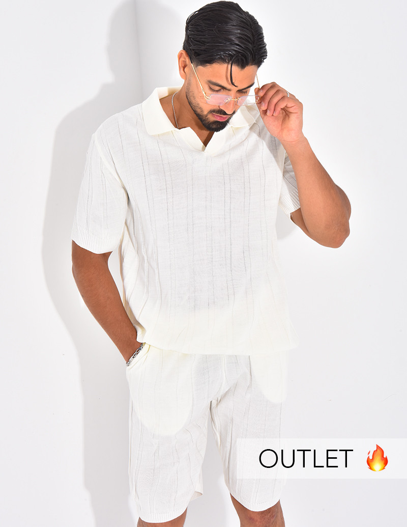 Ensemble côtelé short et polo