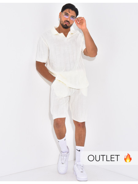 Ensemble côtelé short et polo
