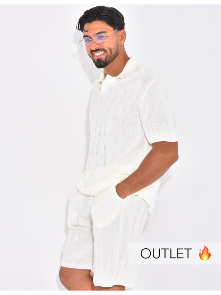 Ensemble côtelé short et polo