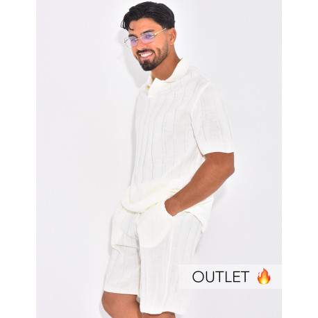 Ensemble côtelé short et polo