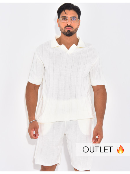 Ensemble côtelé short et polo