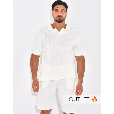 Ensemble côtelé short et polo