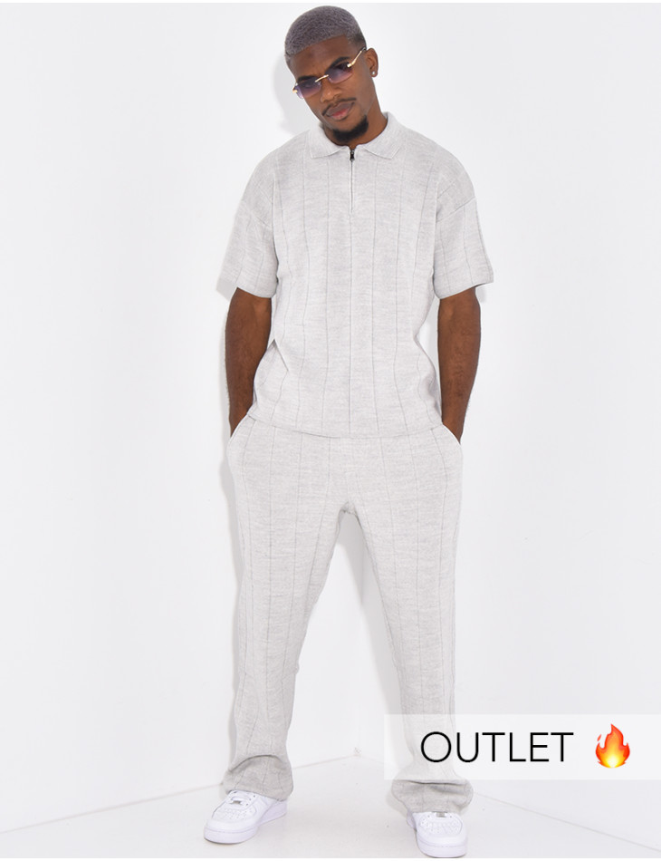 Ensemble côtelé pantalon et polo