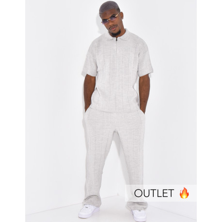 Ensemble côtelé pantalon et polo