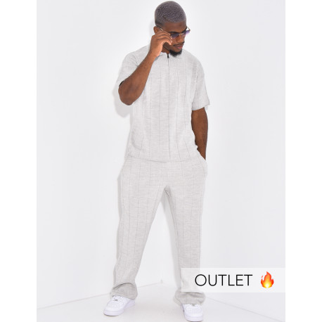 Ensemble côtelé pantalon et polo
