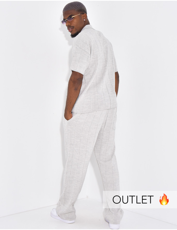 Ensemble côtelé pantalon et polo