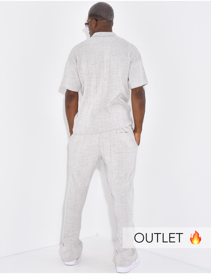 Ensemble côtelé pantalon et polo