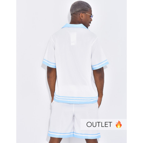 Ensemble short et chemise à bordures contrastantes
