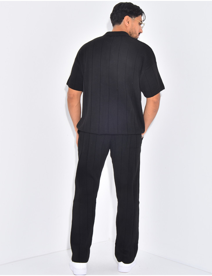 Ensemble côtelé pantalon et polo