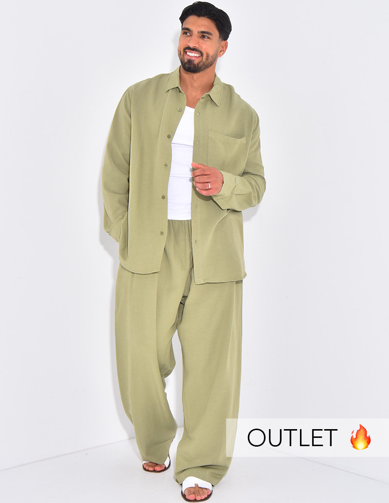 Ensemble en lin pantalon et...