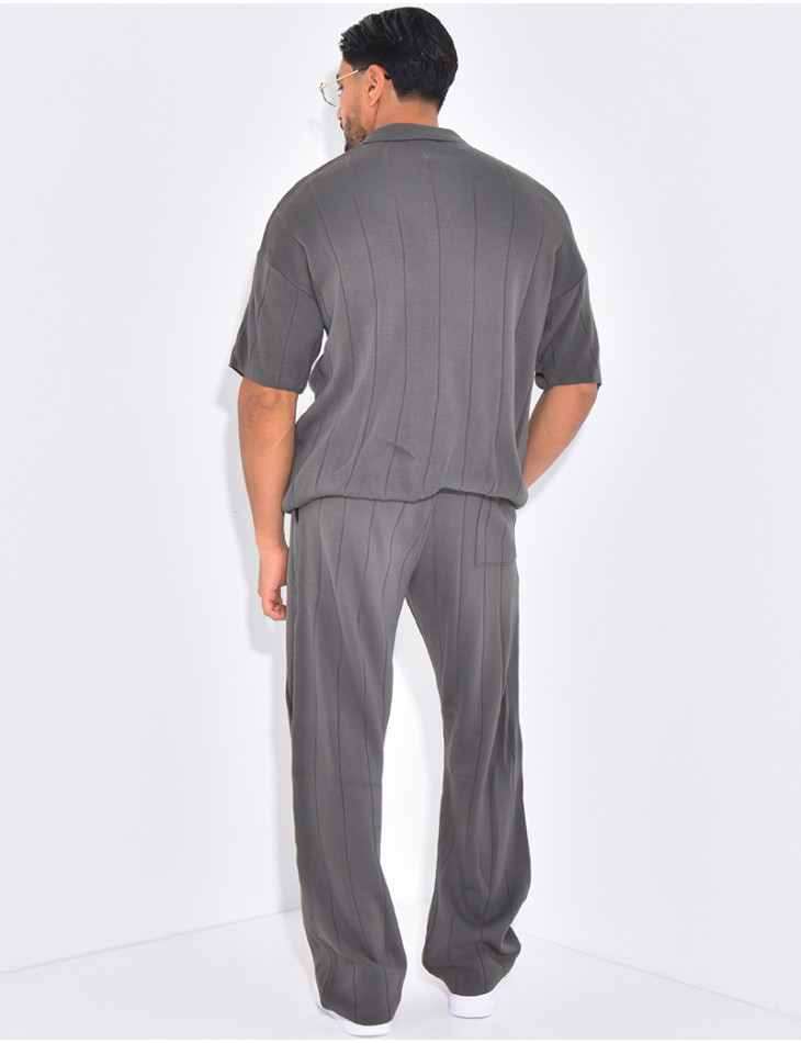 Ensemble côtelé pantalon et polo