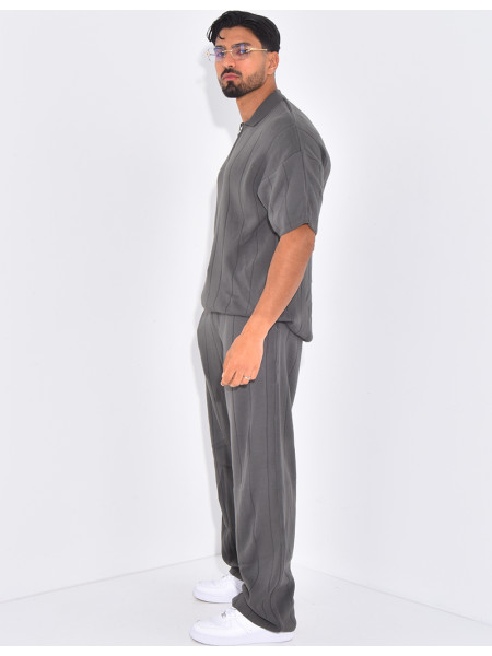 Ensemble côtelé pantalon et polo