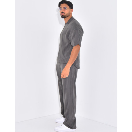 Ensemble côtelé pantalon et polo