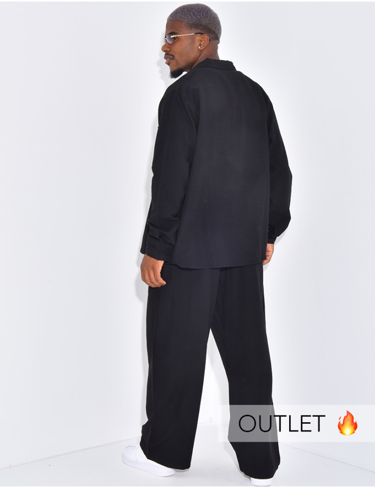 Ensemble en lin pantalon et chemise manches longues