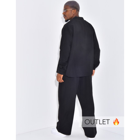 Ensemble en lin pantalon et chemise manches longues
