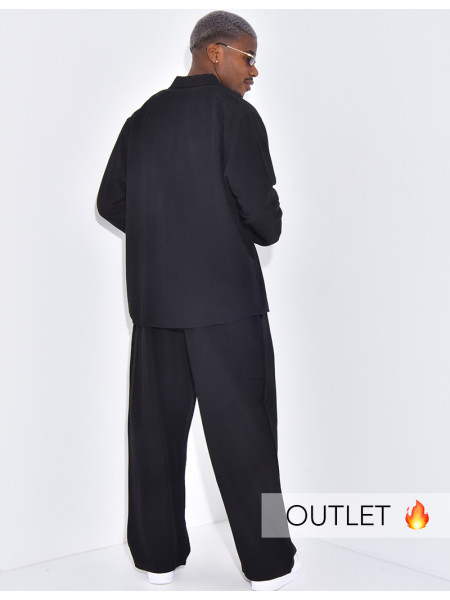 Ensemble en lin pantalon et chemise manches longues