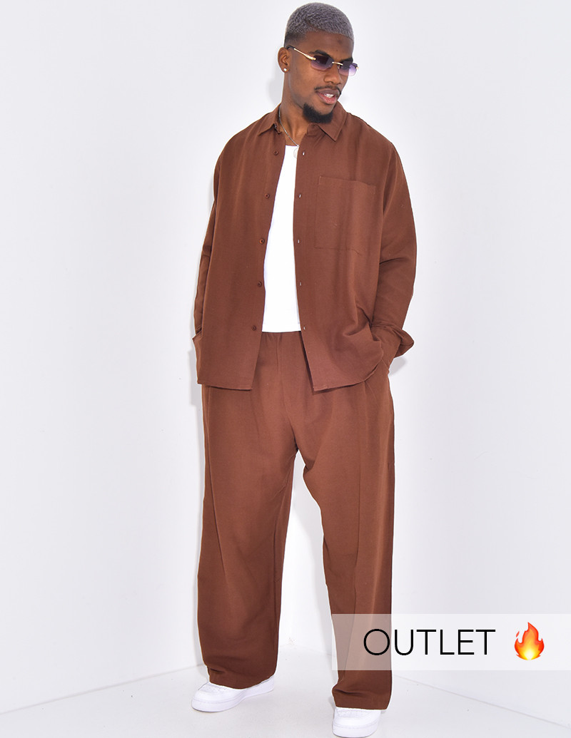 Ensemble en lin pantalon et...