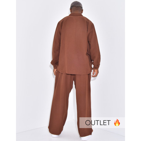 Ensemble en lin pantalon et chemise manches longues
