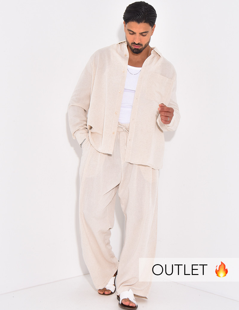 Ensemble en lin pantalon et...