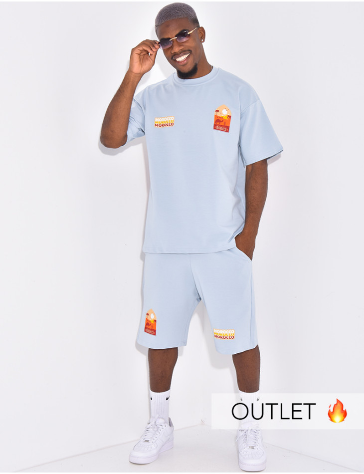 Ensemble short et t-shirt "Morocco"