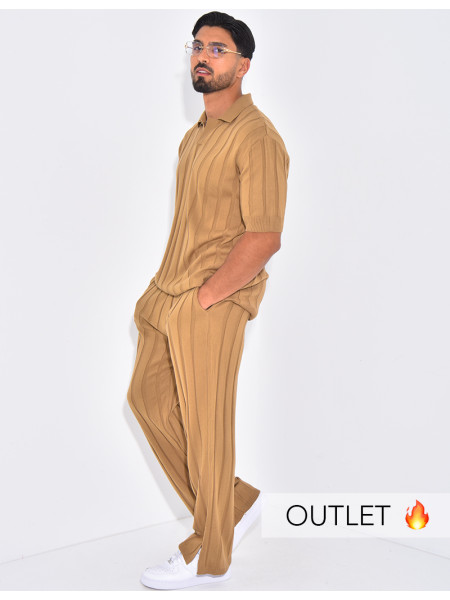 Ensemble côtelé pantalon et polo