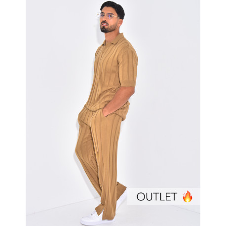 Ensemble côtelé pantalon et polo
