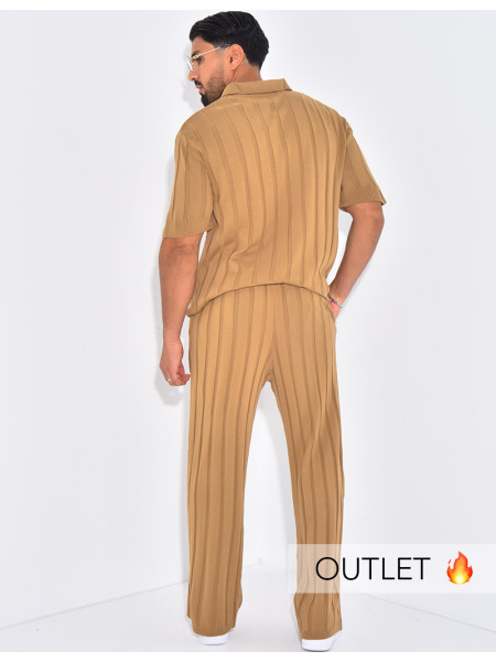 Ensemble côtelé pantalon et polo