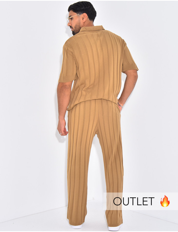 Ensemble côtelé pantalon et polo