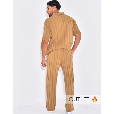 Ensemble côtelé pantalon et polo