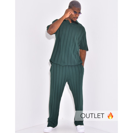 Ensemble côtelé pantalon et polo