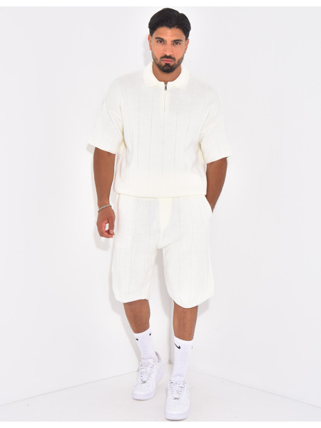 Ensemble côtelé short et polo
