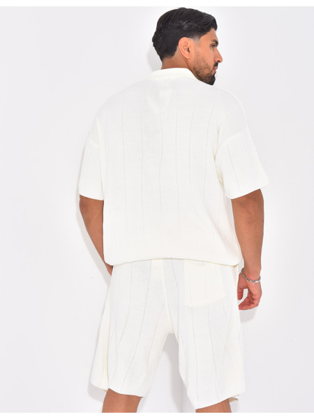 Ensemble côtelé short et polo