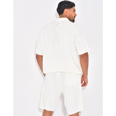 Ensemble côtelé short et polo