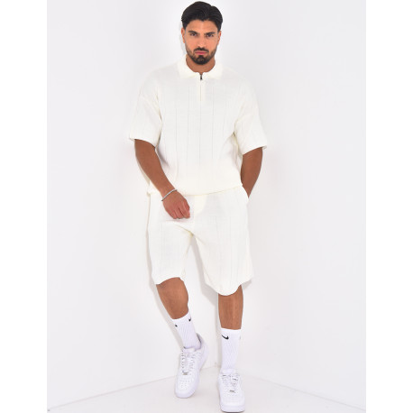 Ensemble côtelé short et polo
