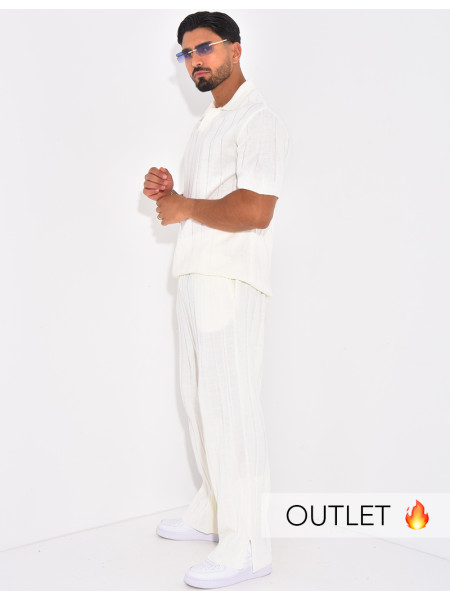 Ensemble côtelé pantalon et polo