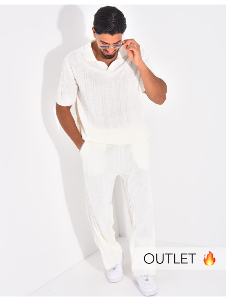 Ensemble côtelé pantalon et polo
