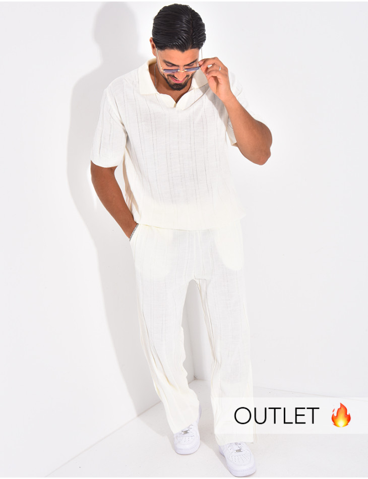 Ensemble côtelé pantalon et polo