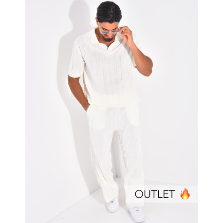 Ensemble côtelé pantalon et polo